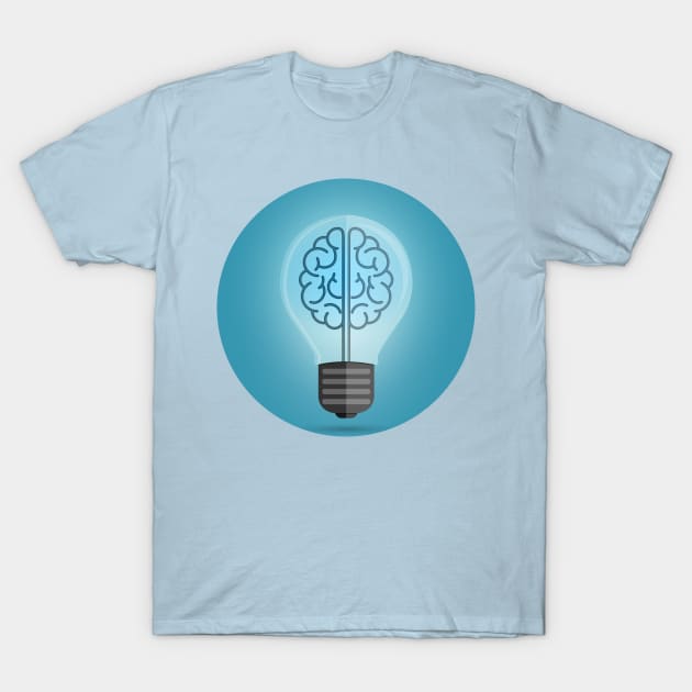 Bulb Brain T-Shirt by psychoshadow